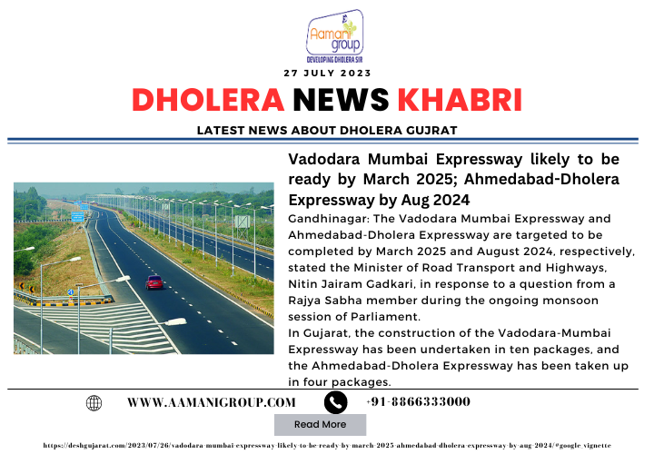 Vadodara Mumbai Expressway Likely to Be Ready by March 2025; Ahmedabad-Dholera Expressway by Aug 2024